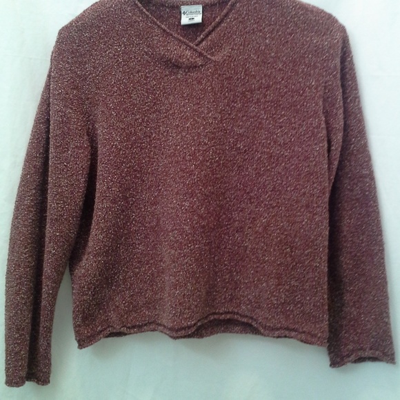 COLUMBIA Womens Plush Pullover Sweater Brick Color - Picture 2 of 7
